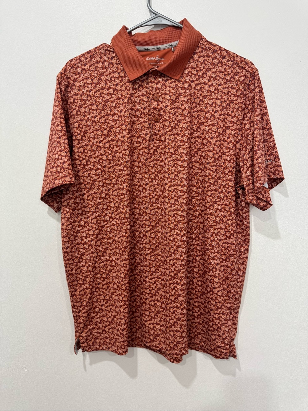Walter Hagen Rust Floral-Print Polo